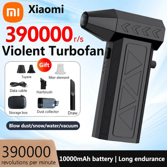 Xiaomi 390000RPM Turbo Fan Powerful Air Blower Portable Wireless Dust Cleaner TypeC Charging Brushless Jet Blower Outdoor Home