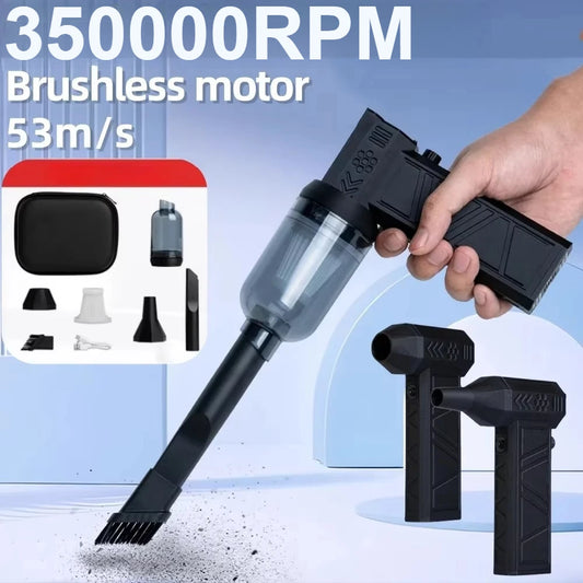 350000RPM Mini Air Blower Vacuum Cleaner Turbo Jet Fan Wind Speed 53m/s Electric Turbo Blower Multifunctional Blowing Dust Dryer
